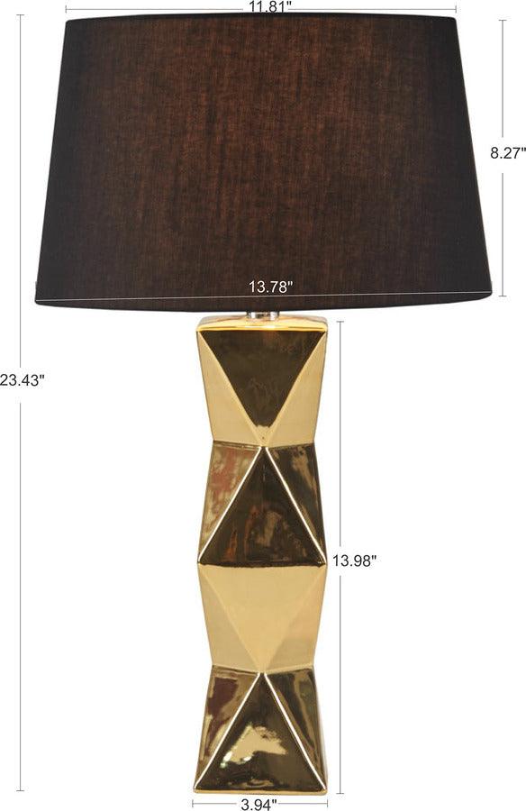 Olliix.com Table Lamps - Kenlyn Ceramic Table Lamp Gold