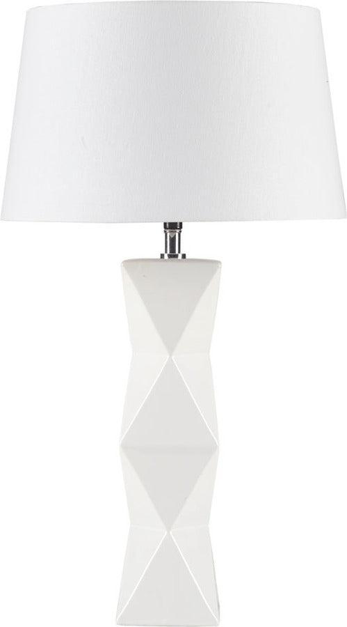 Olliix.com Table Lamps - Kenlyn Ceramic Table Lamp White
