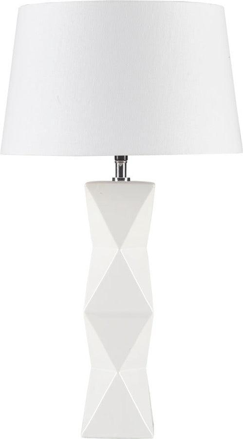 Olliix.com Table Lamps - Kenlyn Ceramic Table Lamp White