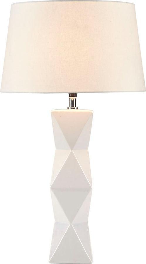 Olliix.com Table Lamps - Kenlyn Ceramic Table Lamp White