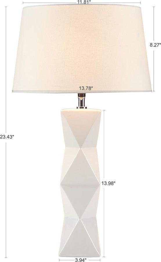 Olliix.com Table Lamps - Kenlyn Ceramic Table Lamp White