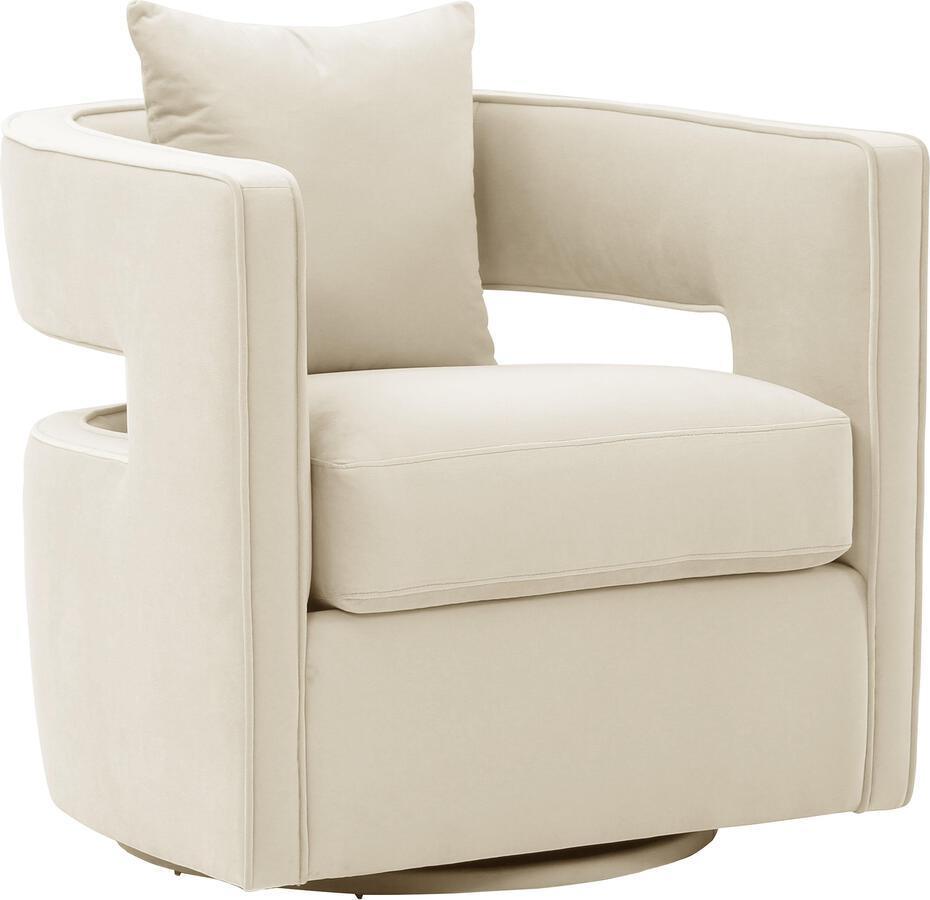 Tov Furniture Accent Chairs - Kennedy Cream Swivel Chair