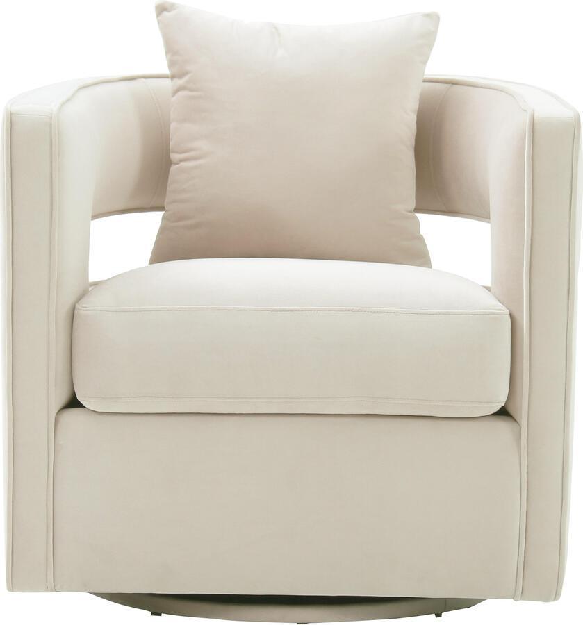Tov Furniture Accent Chairs - Kennedy Cream Swivel Chair