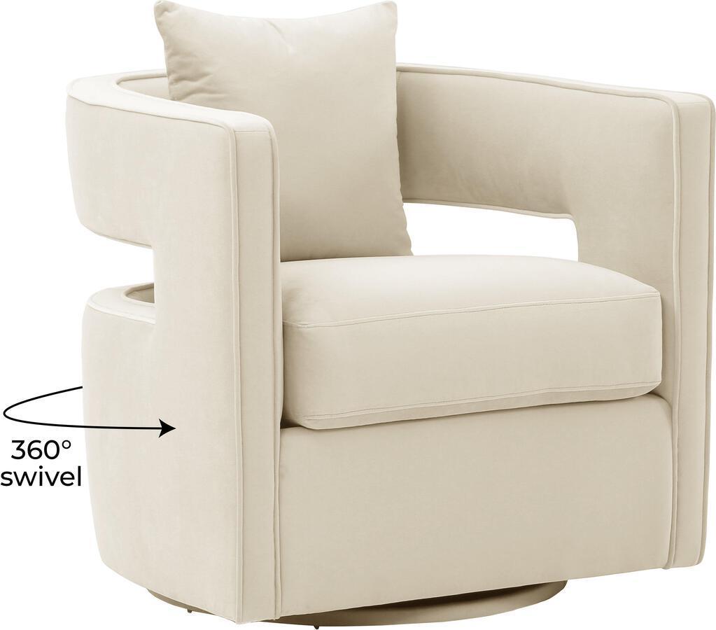 Tov Furniture Accent Chairs - Kennedy Cream Swivel Chair