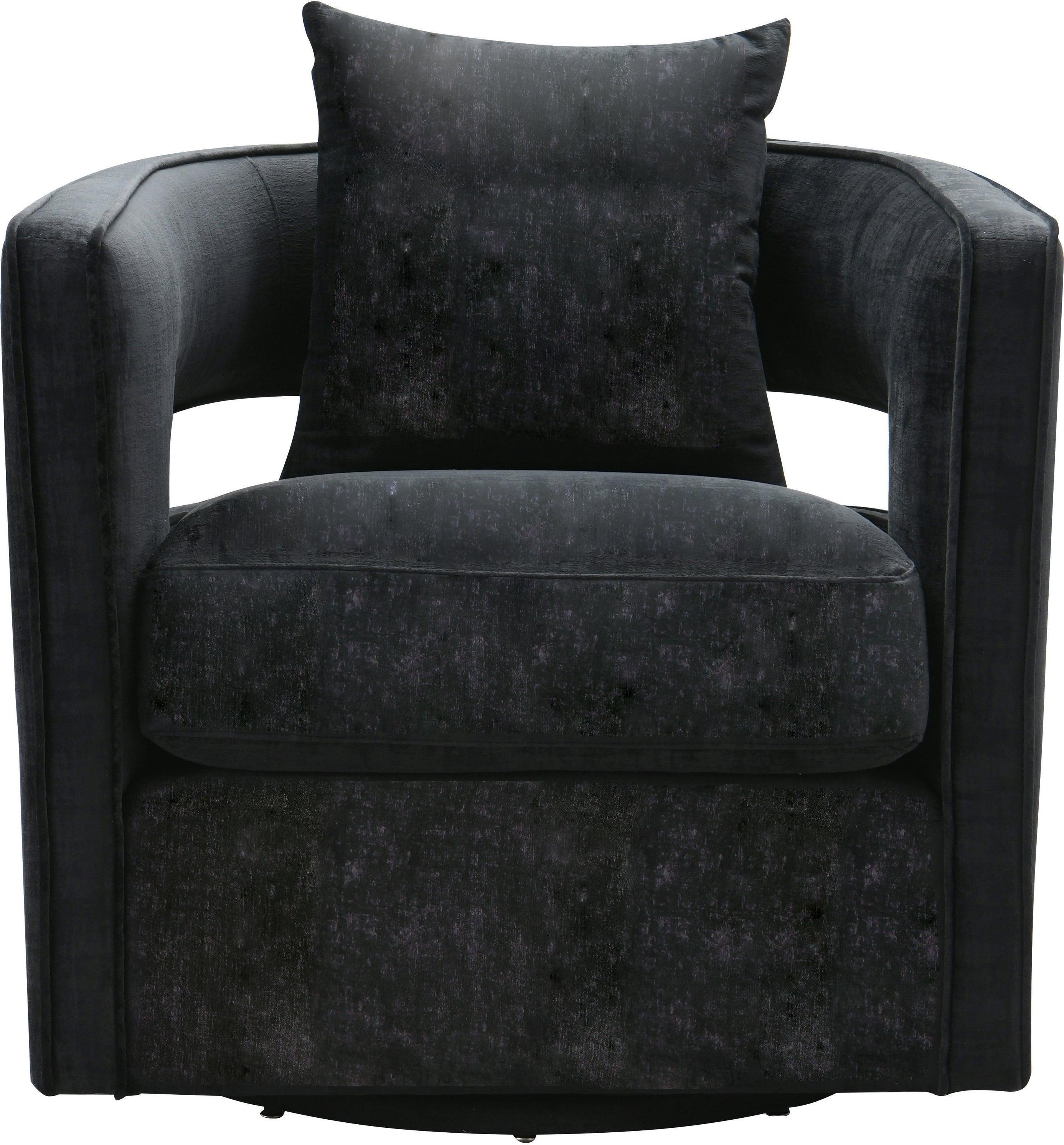 Tov Furniture Accent Chairs - Kennedy Swivel Chair Black