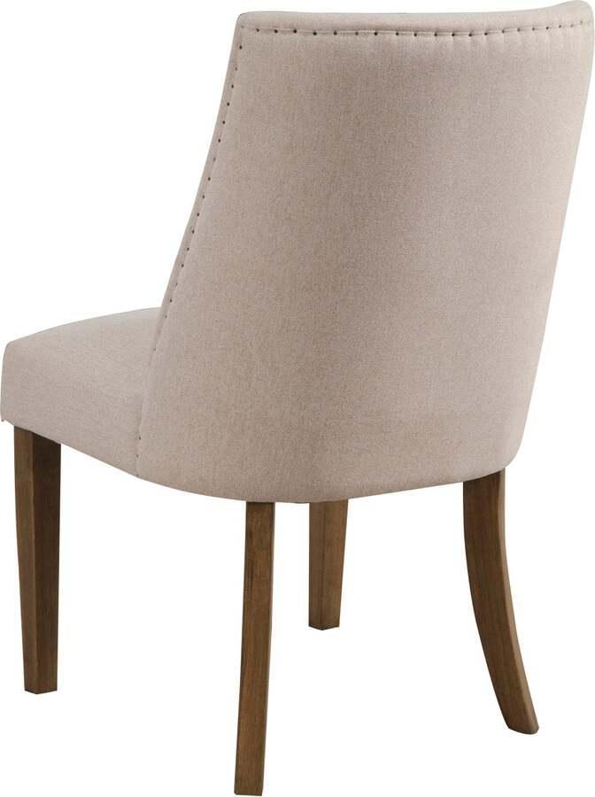 Alpine Furniture Dining Chairs - Kensington Upholstered Parson Chairs Dark Gray ( Set of 2 )