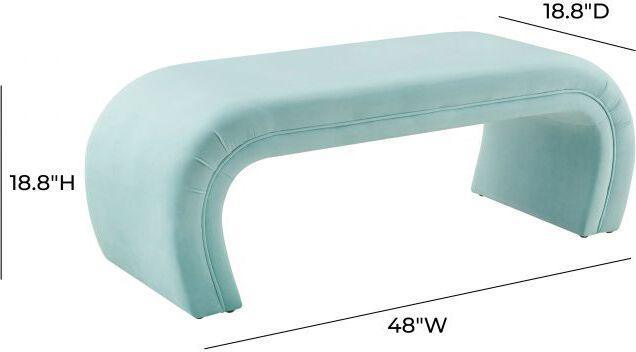 Tov Furniture Benches - Kenya Bright Blue Velvet Bench