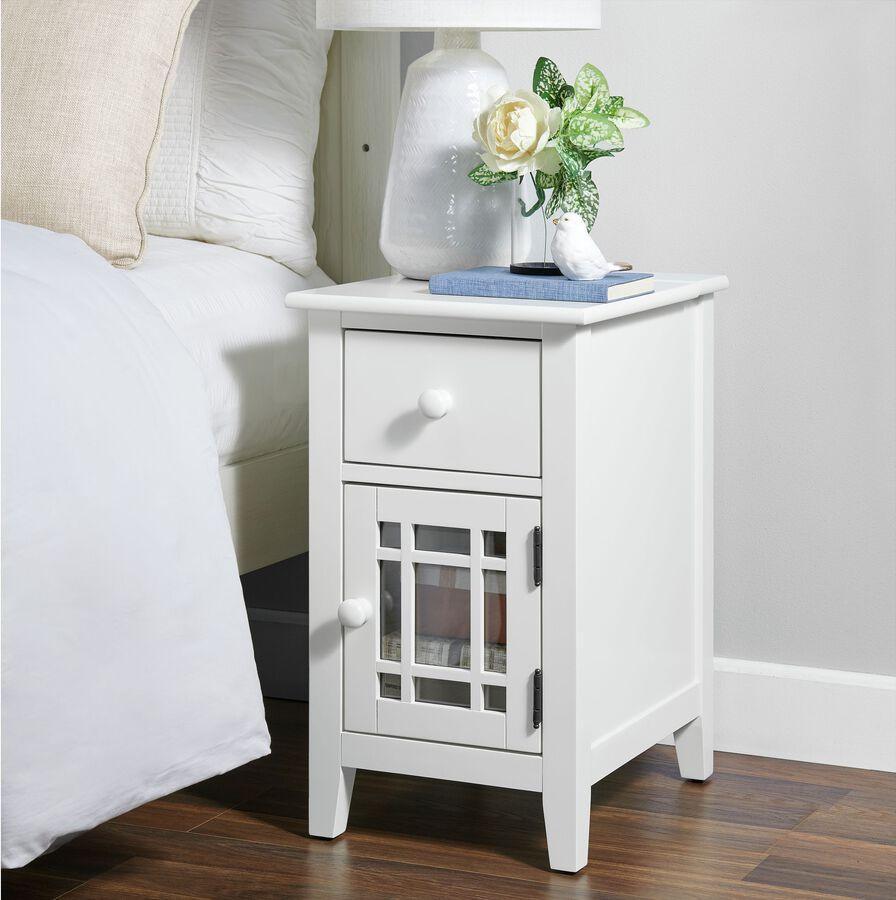Elements Nightstands & Side Tables - Kian Side Table in White
