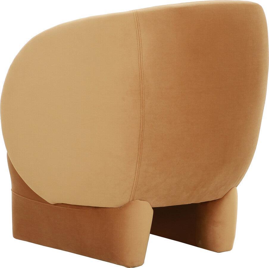 Tov Furniture Accent Chairs - Kiki Cognac Velvet Accent Chair