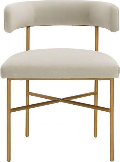 Tov Furniture Accent Chairs - Kim Performance Velvet Chair in Cream