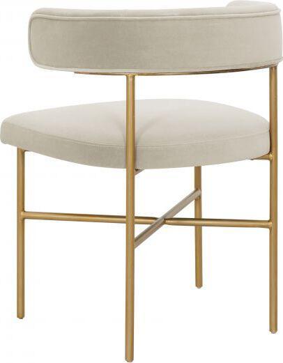 Tov Furniture Accent Chairs - Kim Performance Velvet Chair in Cream