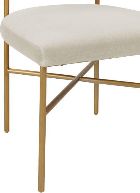 Tov Furniture Accent Chairs - Kim Performance Velvet Chair in Cream