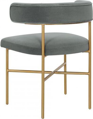 Tov Furniture Accent Chairs - Kim Performance Velvet Chair in Grey