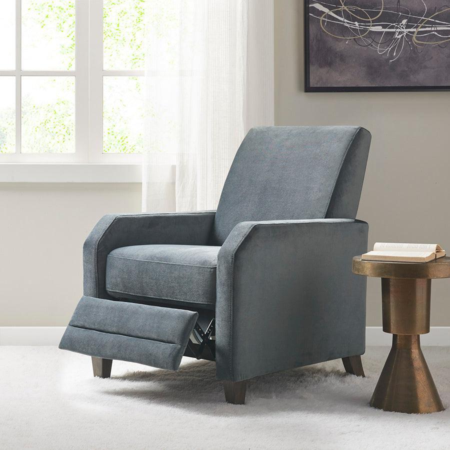 Olliix.com Accent Chairs - Kimble Upholstered Recliner Dark Coffee
