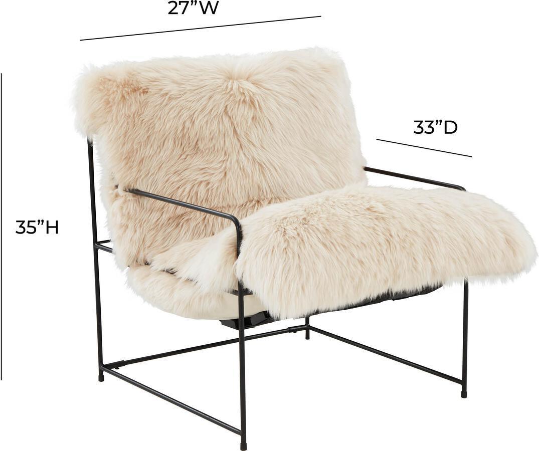Tov Furniture Accent Chairs - Kimi Genuine Sheepskin chair