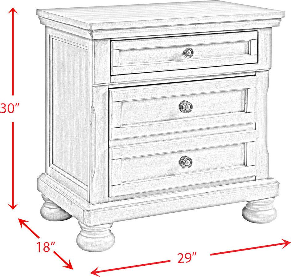 Elements Nightstands & Side Tables - Kingsley Nightstand w/ USB Walnut
