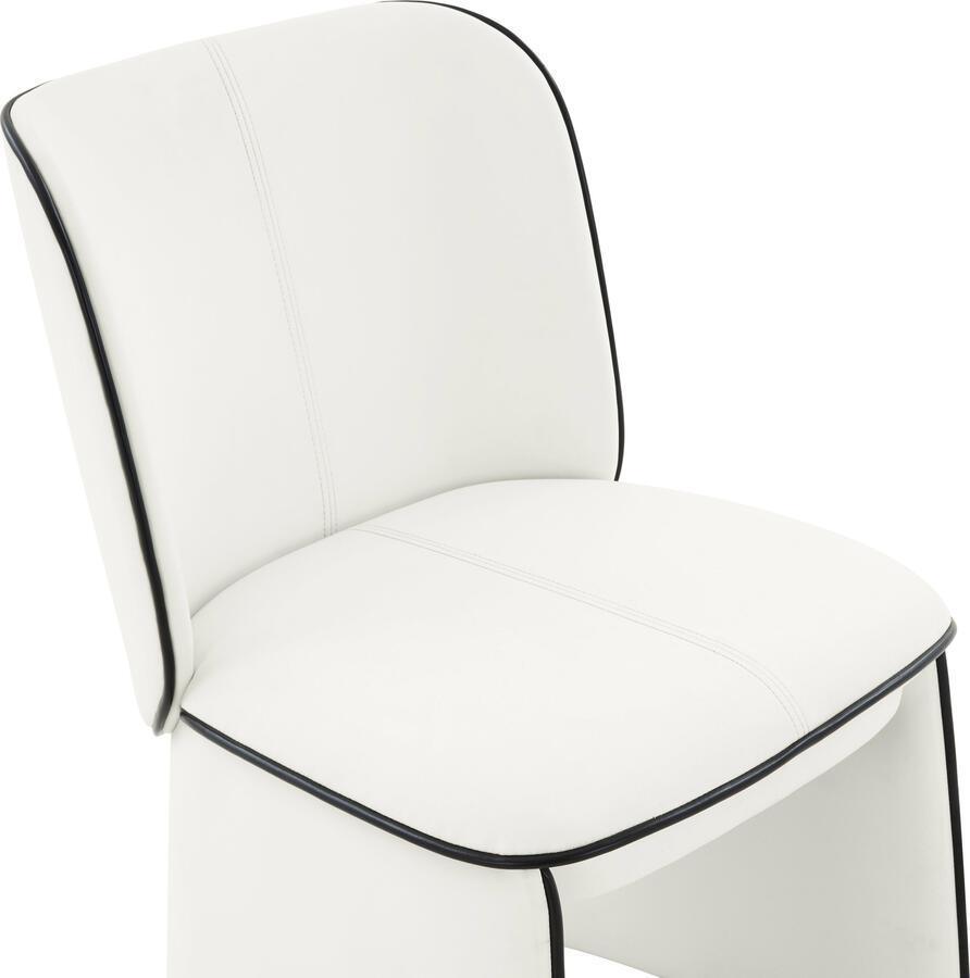 Tov Furniture Dining Chairs - Kinsley Cream Vegan Leather Dining Chair