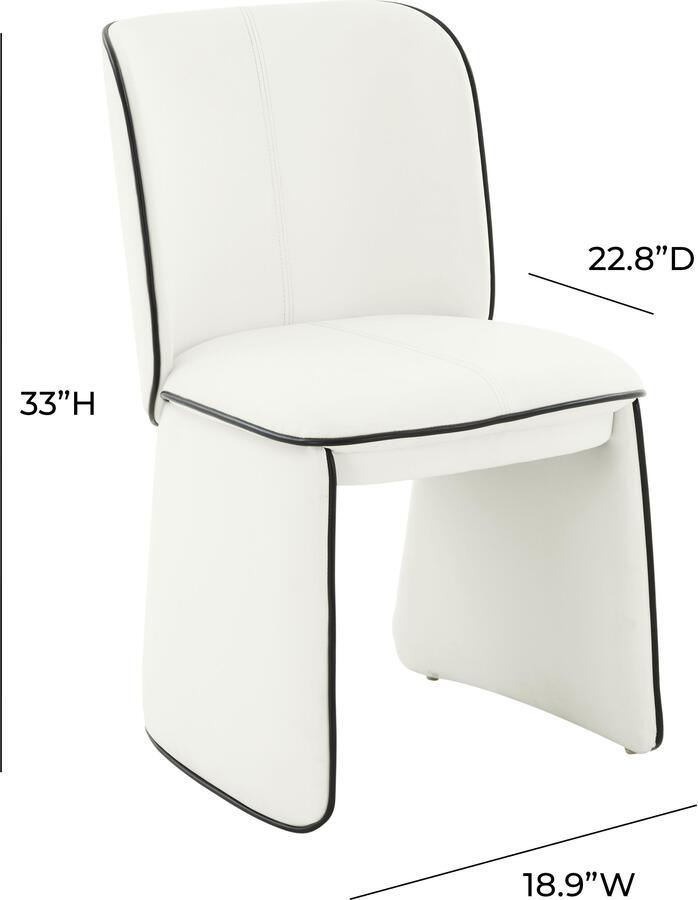 Tov Furniture Dining Chairs - Kinsley Cream Vegan Leather Dining Chair