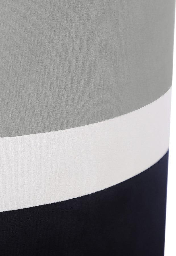 Tov Furniture Ottomans & Stools - Klondike Grey & Black Velvet Ottoman