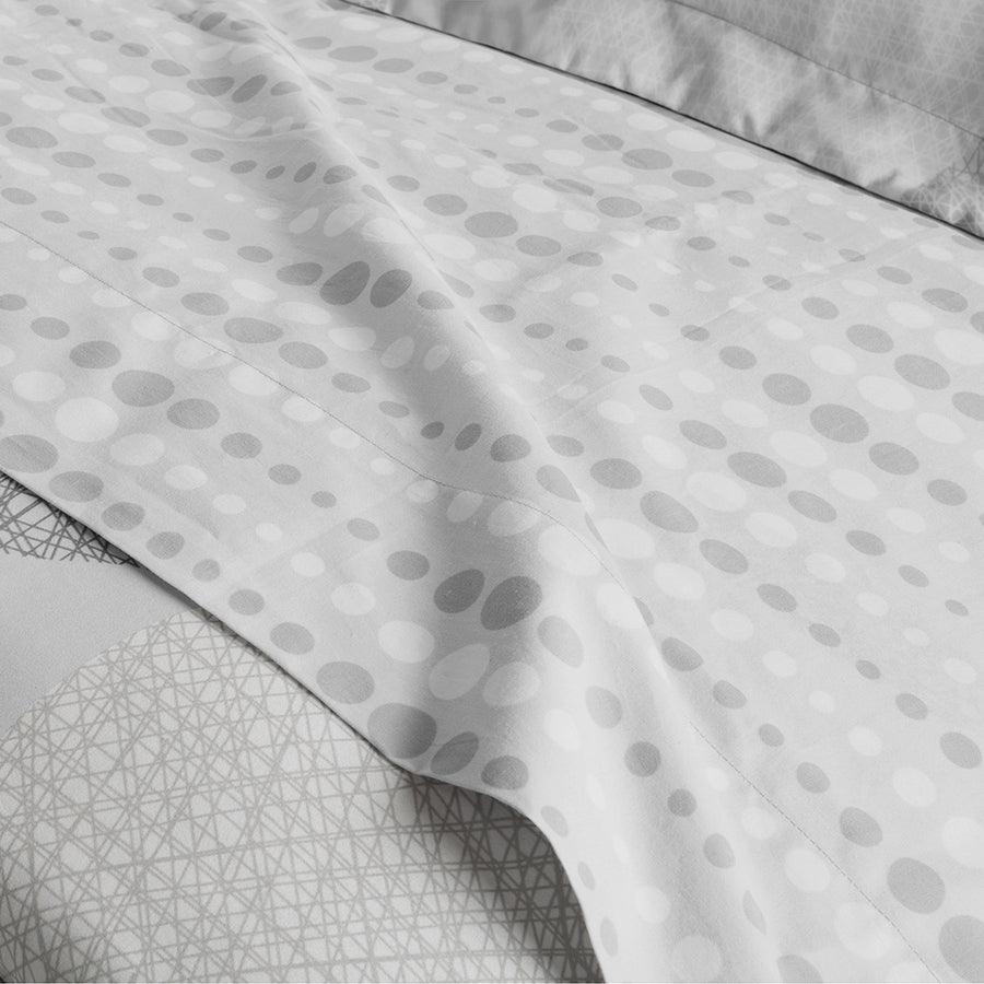 Olliix.com Comforters & Blankets - Knowles Glam Complete Comforter and Cotton Sheet Set Gray King