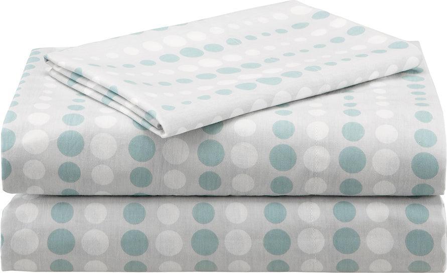 Olliix.com Comforters & Blankets - Knowles Modern Complete Comforter and Cotton Sheet Set Aqua Cal King