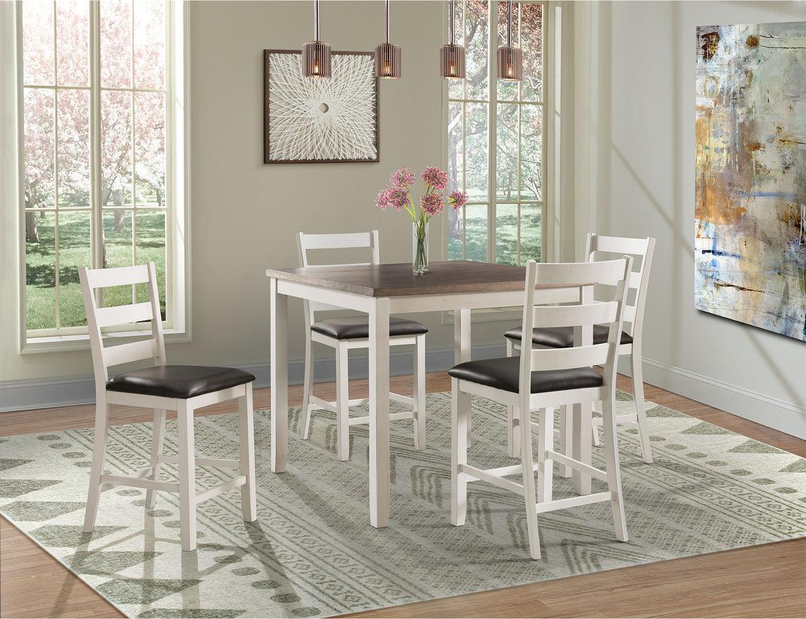 Elements Dining Sets - Kona Brown 5PC Counter Height Dining Set-Table & Four Chairs