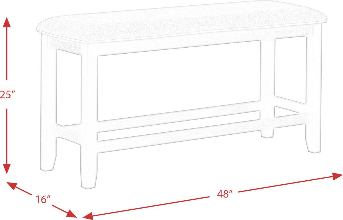 Elements Dining Sets - Kona Counter Height 6 Piece Dining Set-Table, Four Chairs & Bench