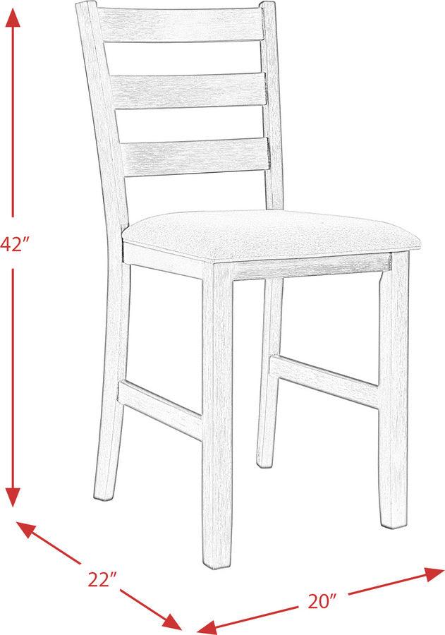 Elements Barstools - Kona Counter Height Chair White (Set of 2)