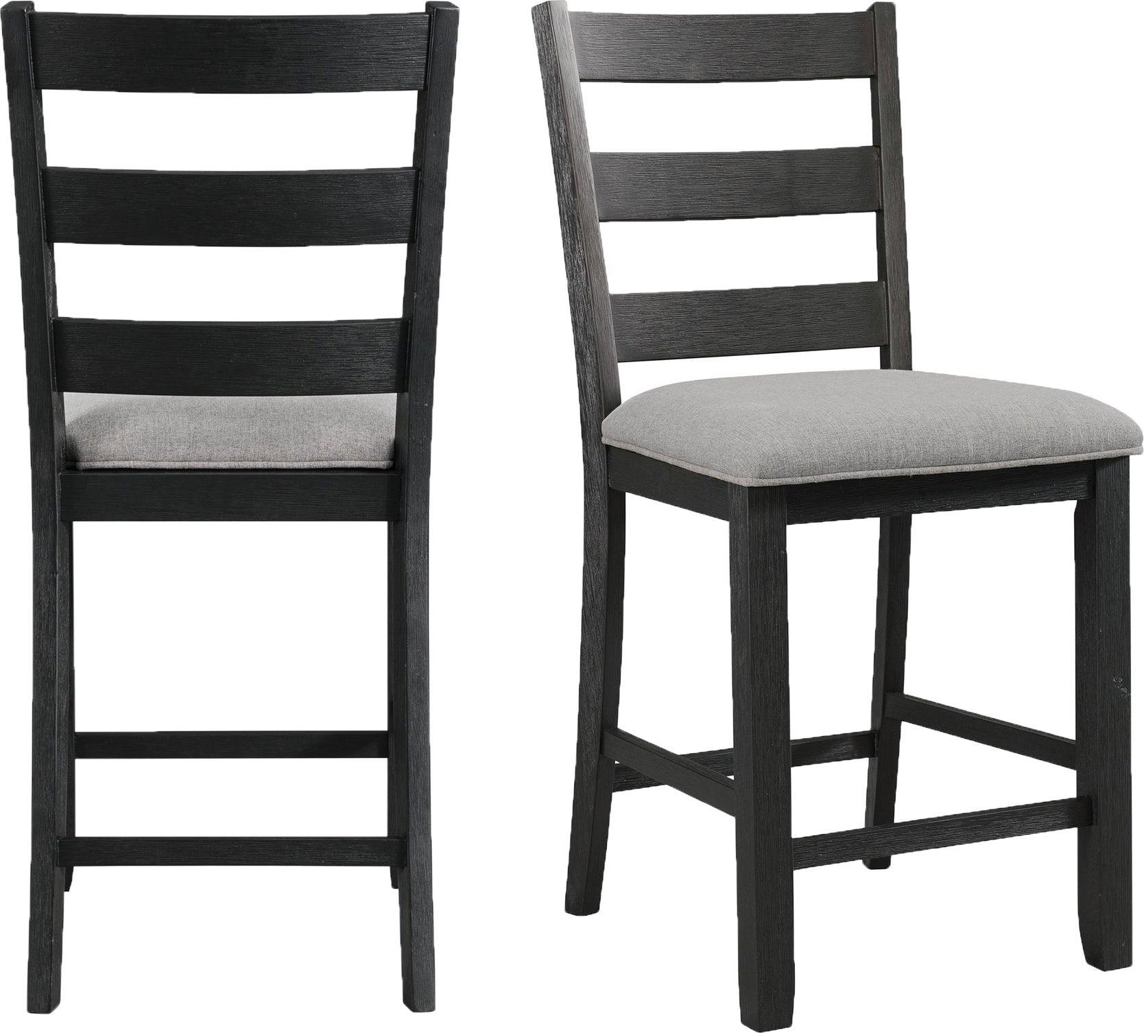 Elements Barstools - Kona Counter Height Side Chair Set in Black