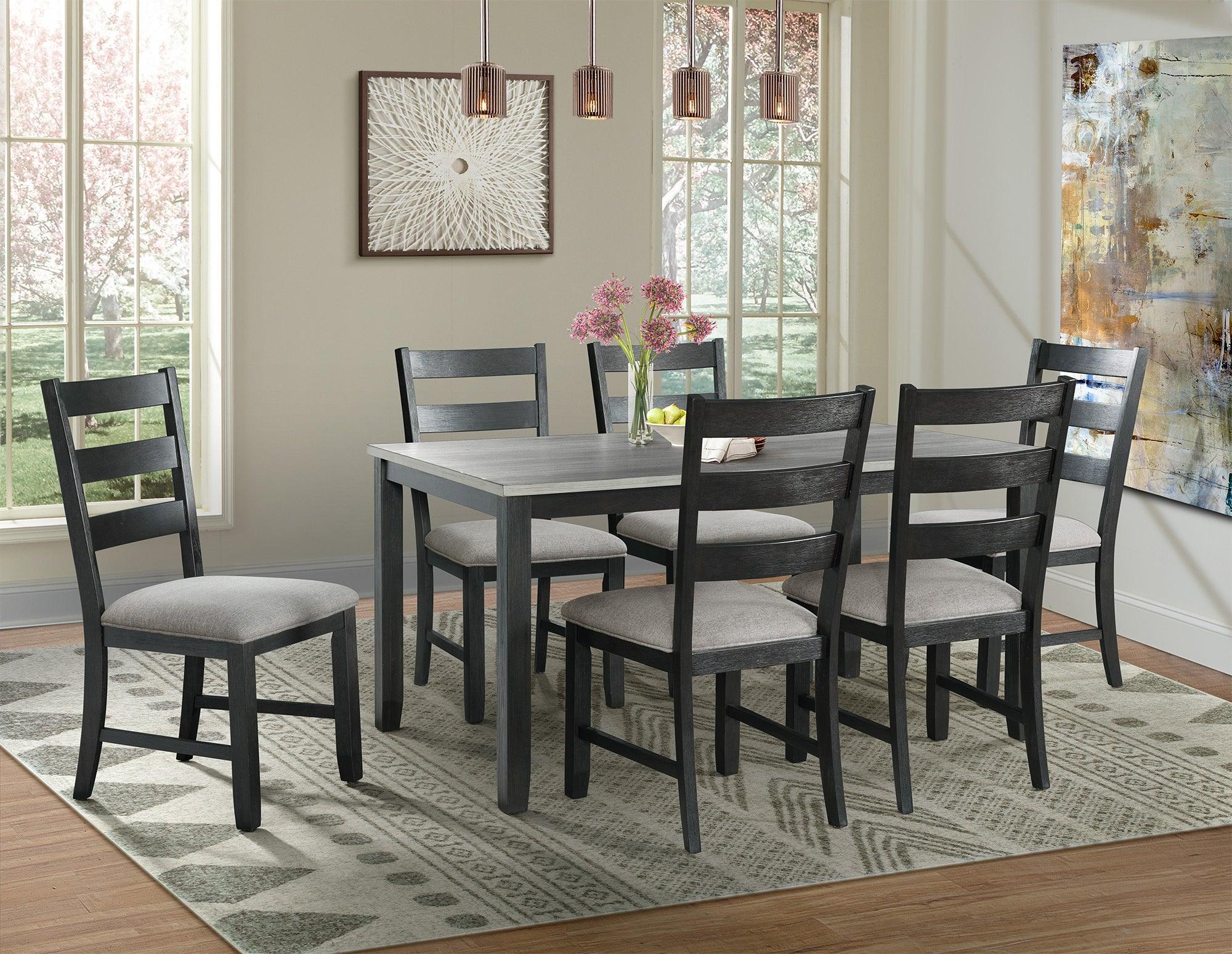 Elements Dining Chairs - Kona Standard Height Side Chair Set in Black
