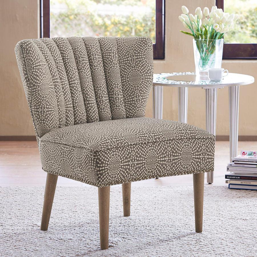 Olliix.com Accent Chairs - Korey Channel Back Slipper Chair Beige