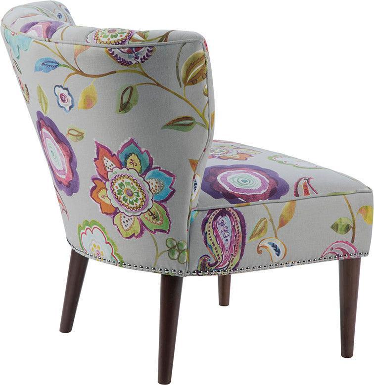 Olliix.com Accent Chairs - Korey Channel Back Slipper Chair Multicolor