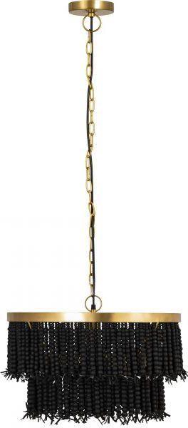 Tov Furniture Ceiling Lights - Krish Black Beaded Pendant
