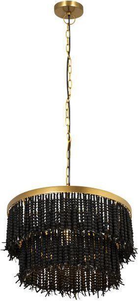 Tov Furniture Ceiling Lights - Krish Black Beaded Pendant