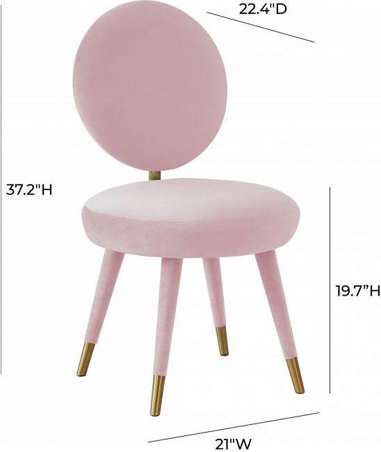 Tov Furniture Dining Chairs - Kylie Bubblegum Velvet Dining Chair
