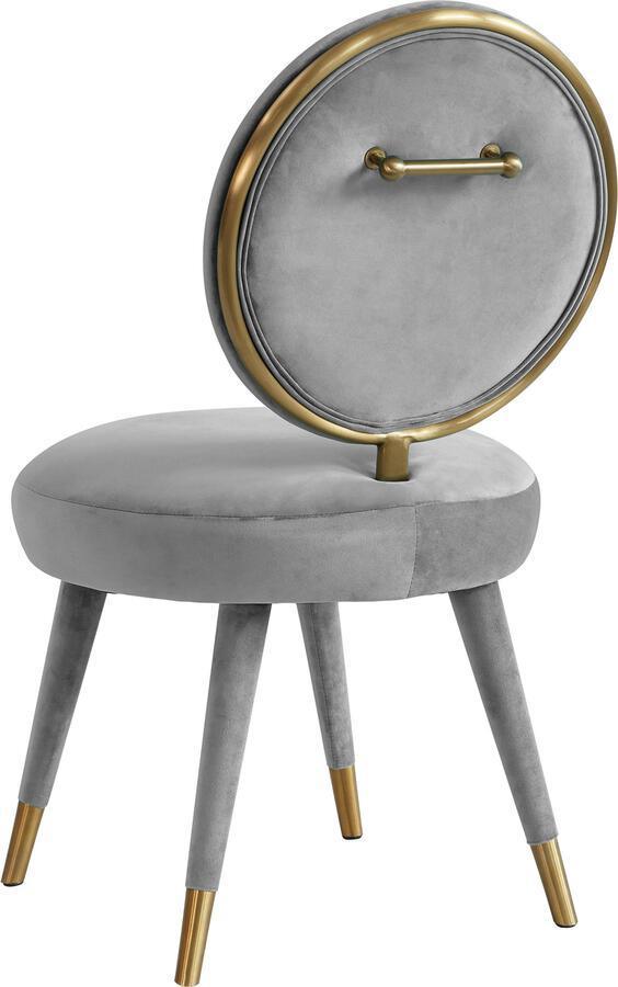 Tov Furniture Dining Chairs - Kylie Light Grey Velvet Dining Chair