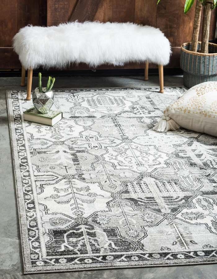 Unique Loom Indoor Rugs - La Jolla Bohemian Palace Rectangular Rug Ivory