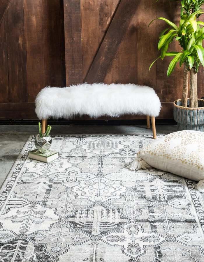 Unique Loom Indoor Rugs - La Jolla Bohemian Palace Rectangular Rug Ivory