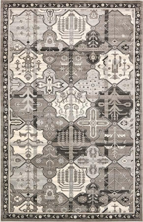 Unique Loom Indoor Rugs - La Jolla Bohemian Palace Rectangular Rug Ivory