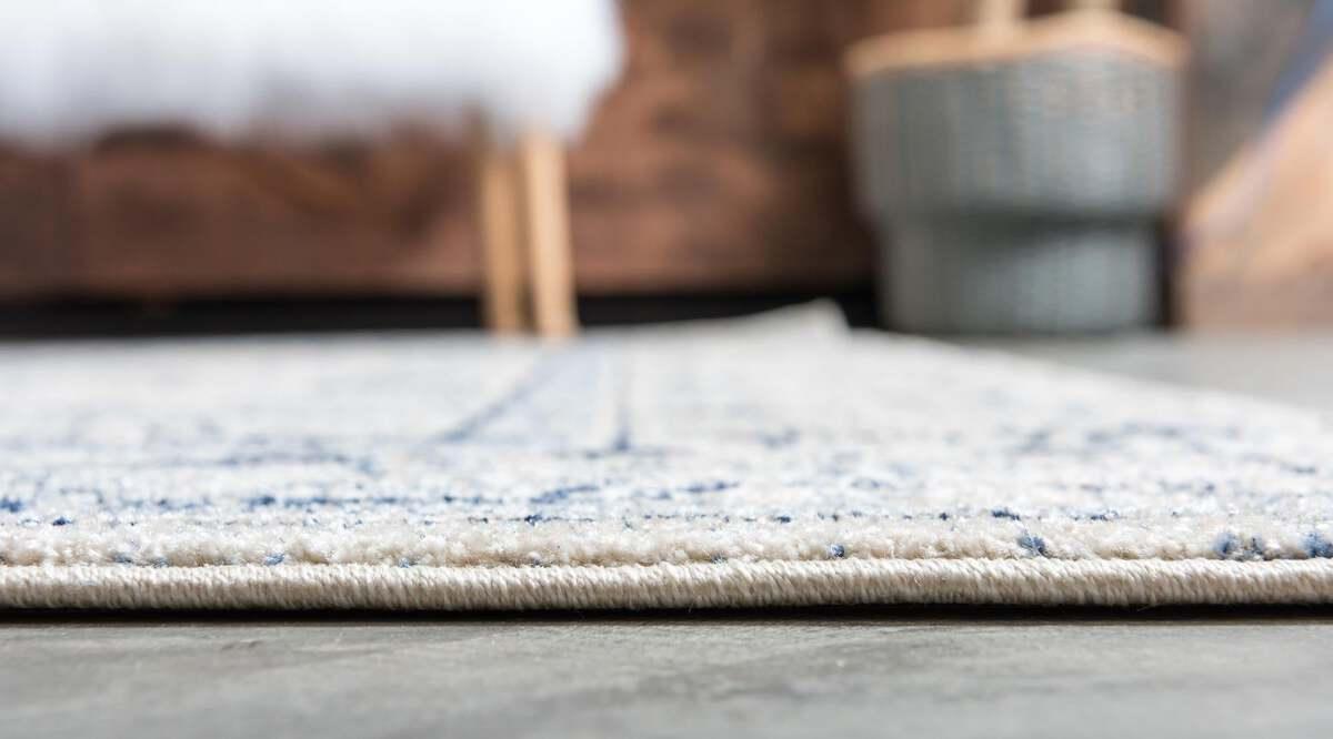 Unique Loom Indoor Rugs - La Jolla Floral Palace Blue & Ivory