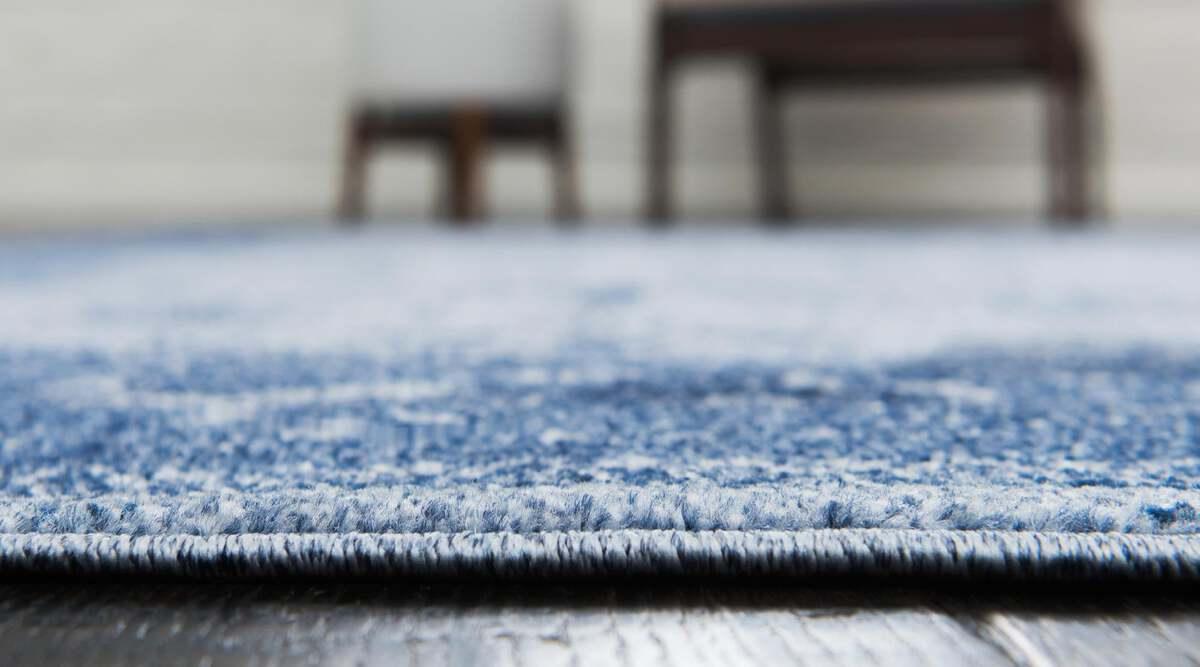 Unique Loom Indoor Rugs - La Jolla Floral Palace Blue & Navy Blue