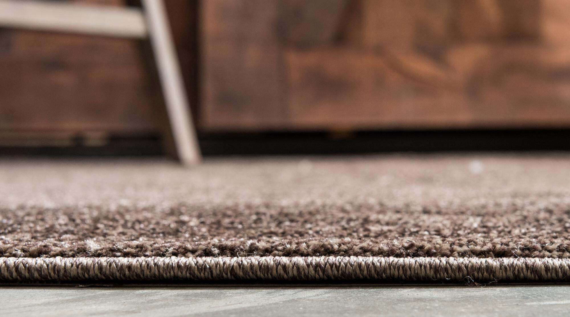 Unique Loom Indoor Rugs - La Jolla Floral Rectangular 8x11 Rug Light Brown & Dark Brown