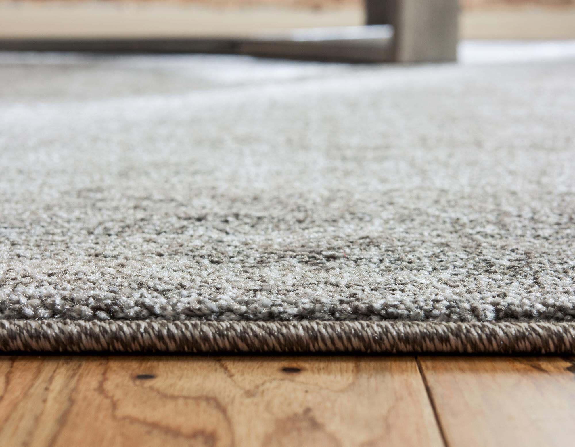 Unique Loom Indoor Rugs - La Jolla Floral Rectangular 9x12 Rug Light Gray & Dark Gray