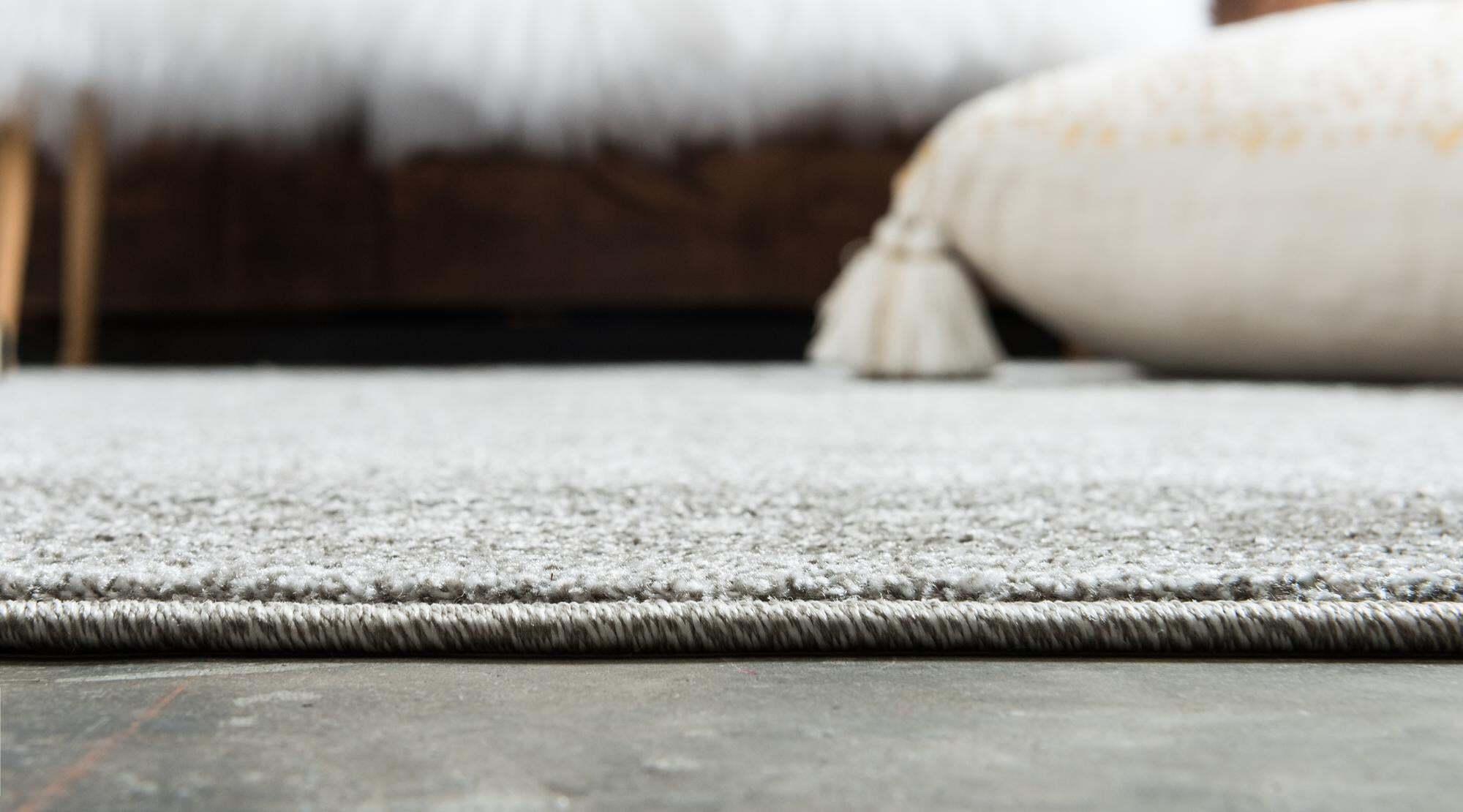Unique Loom Indoor Rugs - La Jolla Floral Rectangular 9x12 Rug Light Gray & Dark Gray