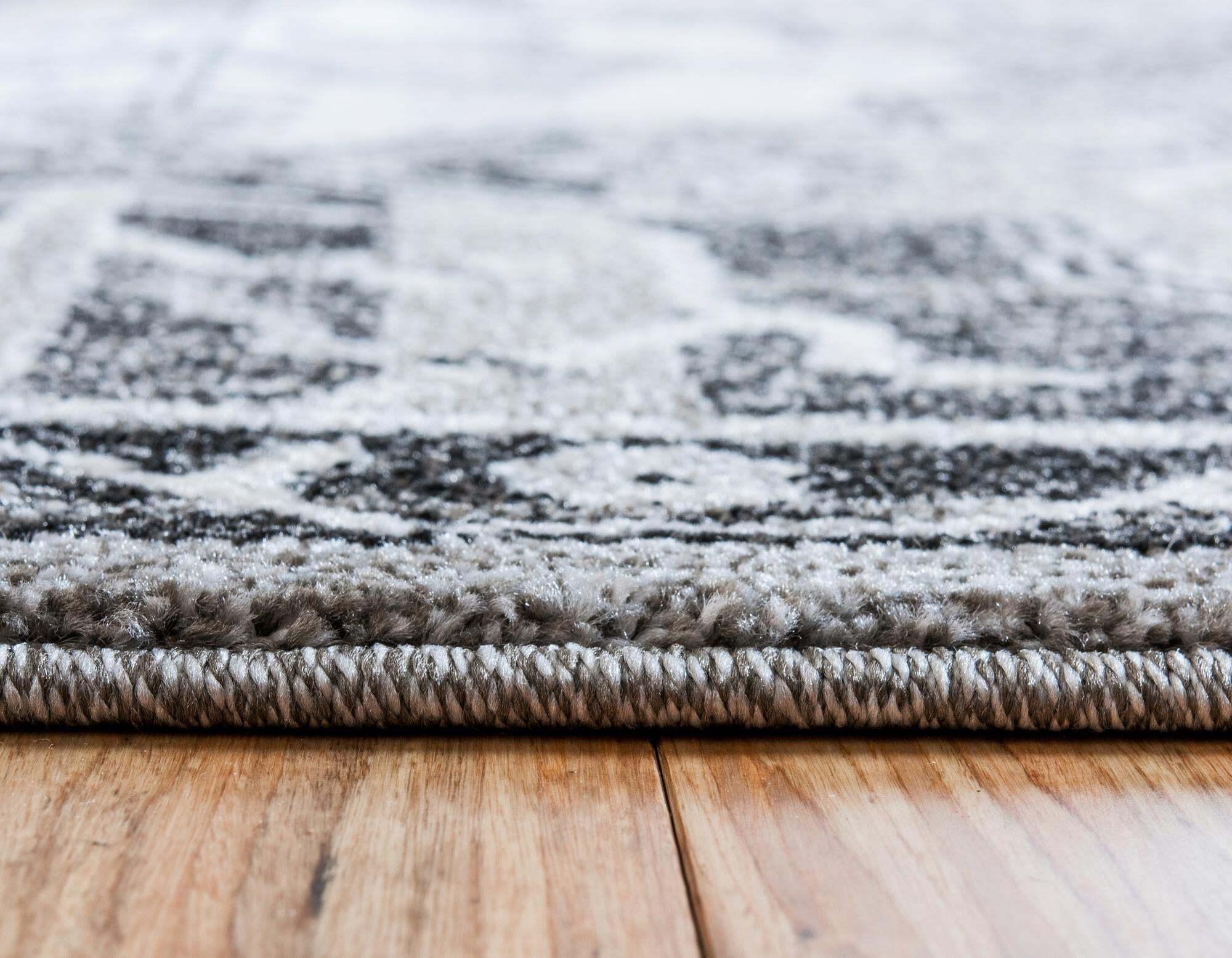 Unique Loom Indoor Rugs - La Jolla Geometric Rectangular 8x10 Rug Ivory & Gray