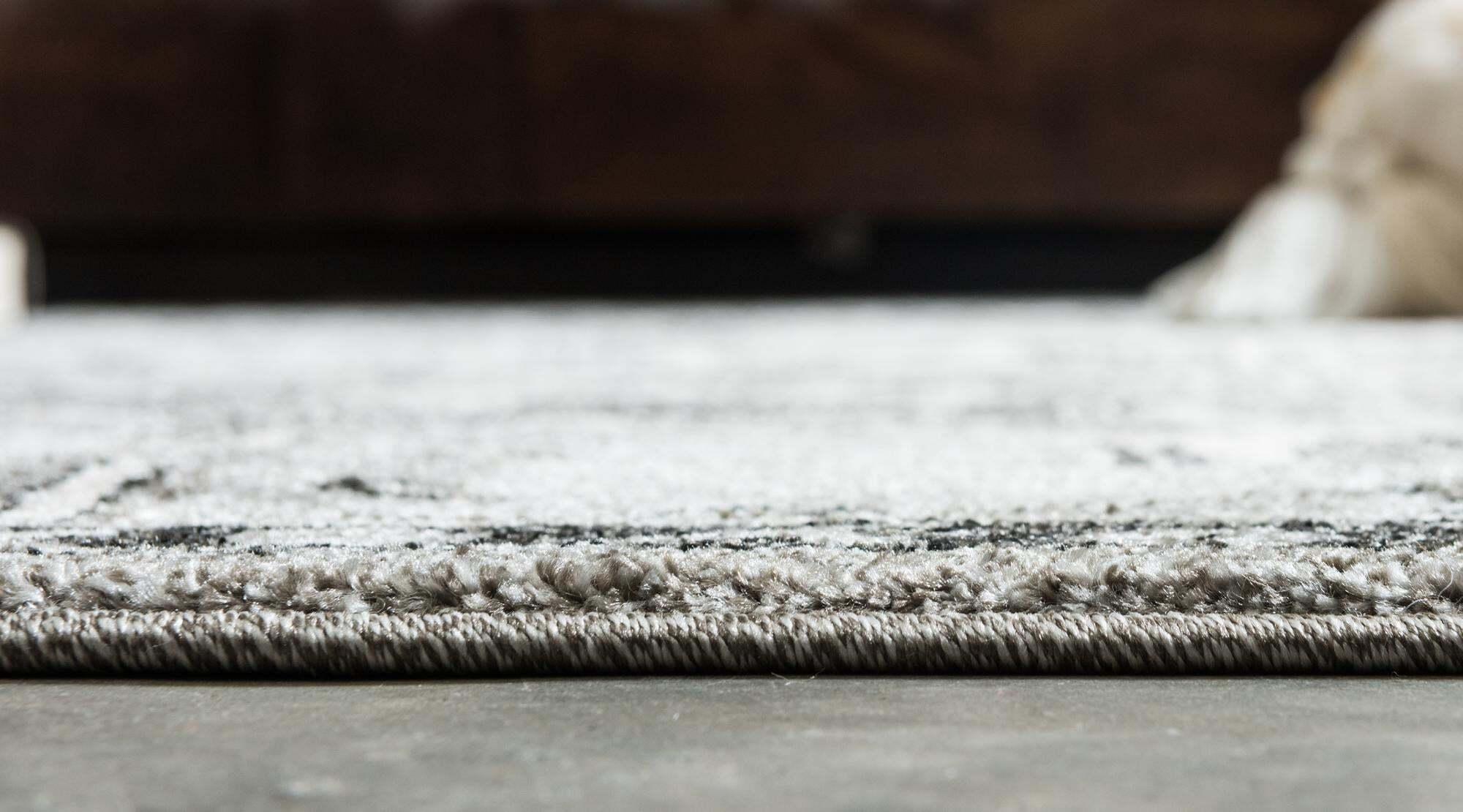 Unique Loom Indoor Rugs - La Jolla Geometric Rectangular 8x10 Rug Ivory & Gray