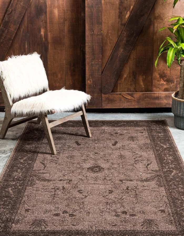 Unique Loom Indoor Rugs - La Jolla Modern Palace Rectangular Rug Light Brown