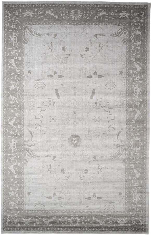 Unique Loom Indoor Rugs - La Jolla Modern Palace Rectangular Rug Light Gray