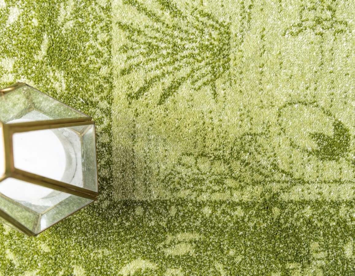 Unique Loom Indoor Rugs - La Jolla Modern Palace Rectangular Rug Light Green