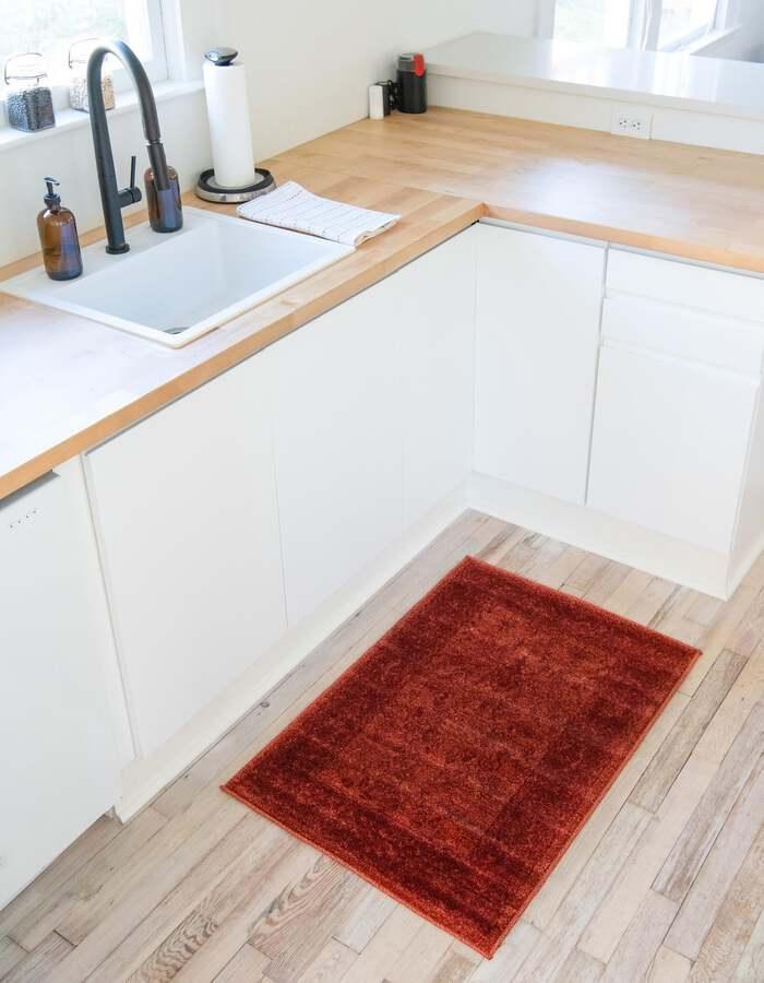 Unique Loom Indoor Rugs - La Jolla Modern Palace Rectangular Rug Orange